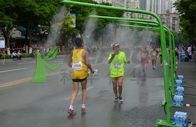 北京大学马拉松喷雾降温系统案例